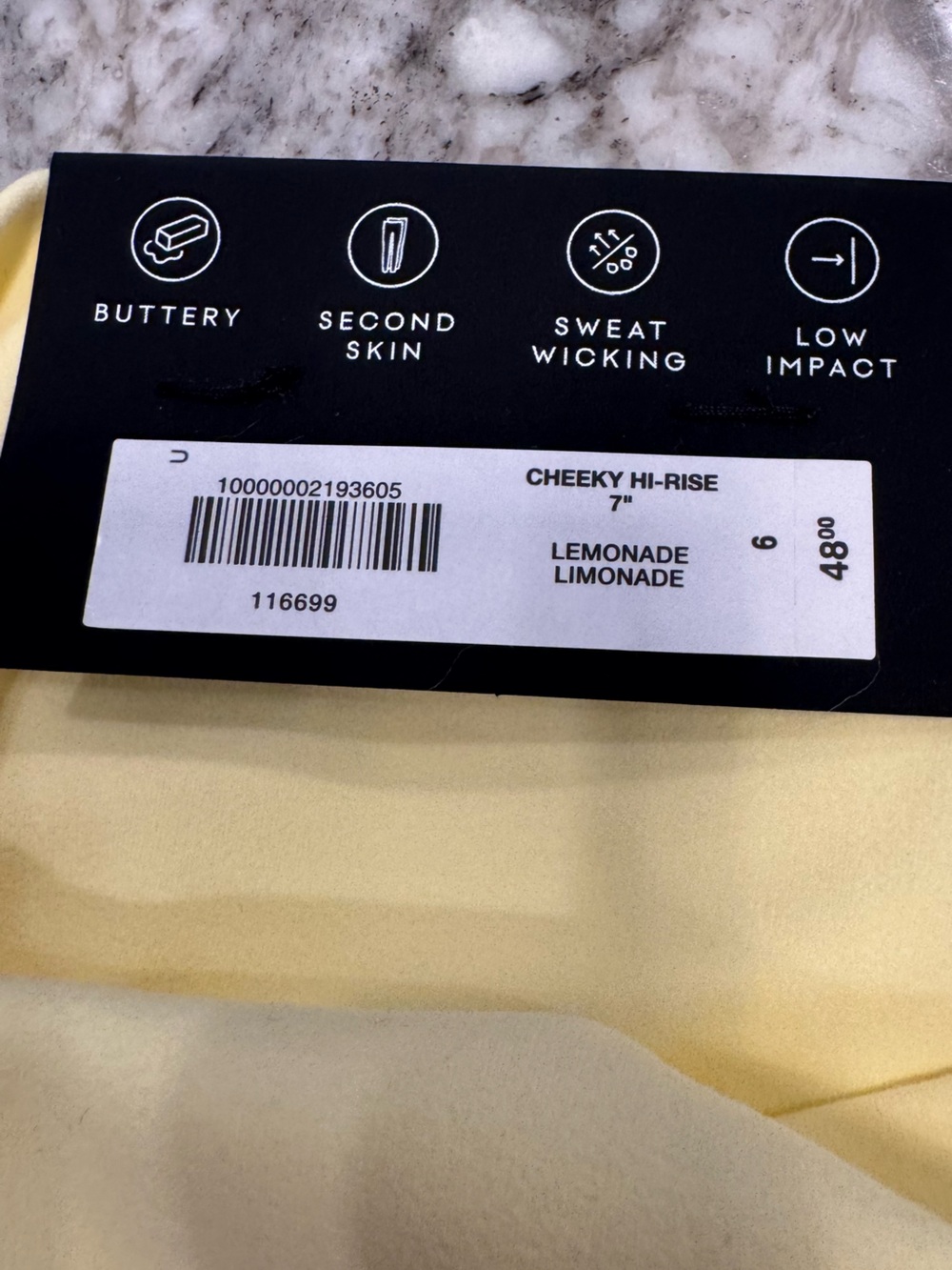 Aritzia Tna Butter Cheeky Infinite Hi-Rise
7" Short size 6 NWT in Lemonade - Picture 6 of 6